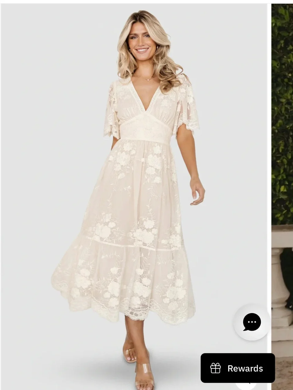 Baltic Born Clarissa Lace Vintage Cream Midi Dress size medium NWT - Picture 9 of 9